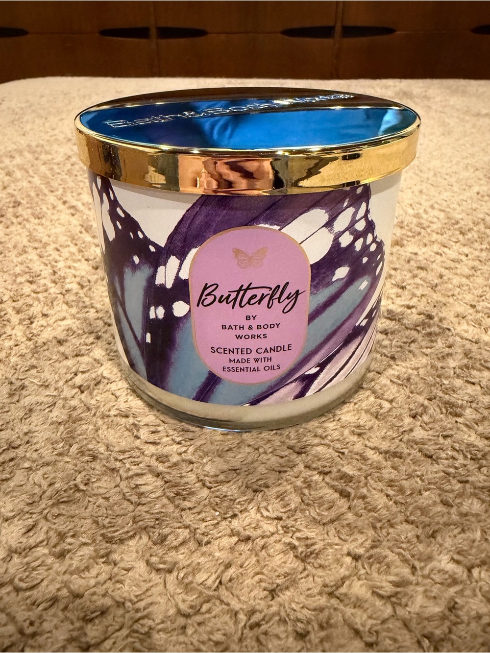 Bath & Body Works Butterfly Scented 3-Wick Candle - Picture 1 of 3